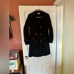 Women's Black Double-Breasted Coat